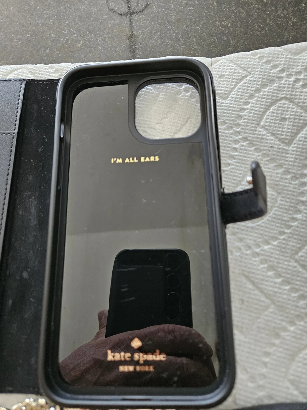 kate spade New York Black Phone Crossbody Wallet